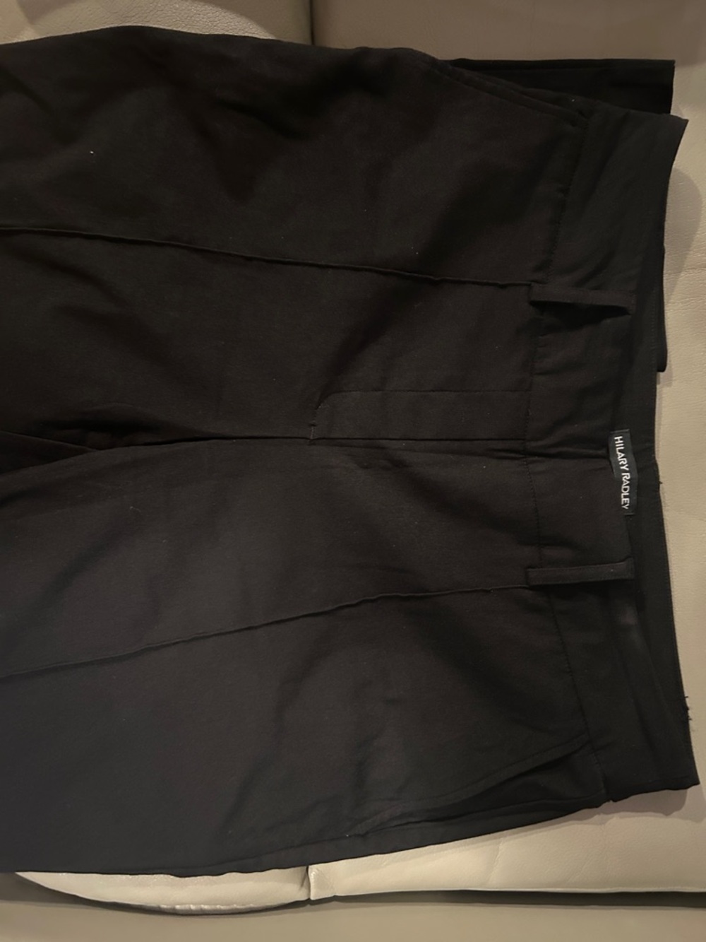 Hilary Radley Black Straight-Leg Dress Pants